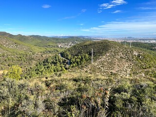 Fototapeta premium hilly landscape near Barcelona