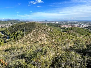Fototapeta na wymiar hilly landscape near Barcelona