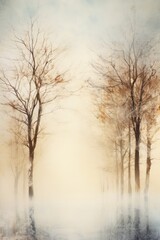 Obraz na płótnie Canvas misty morning in the forest - generative ai