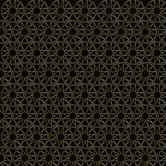 Islamic seamless pattern. Seamless pattern in authentic arabian style. Vector illustration. Repeating gold arabesque background.