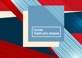 Modern geometric abstract background, colorful shapes, stripes. Great for use in posters, web design, brand presentation, album printing, fashion texture, etc. Vector