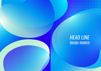 Abstract soft transparent fluids, overlay of shapes. Bright colors. Template for background, poster, banner, flyer, brochure. Vector