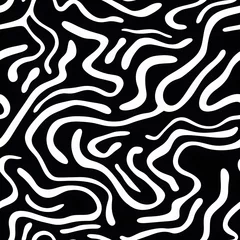 fluid waves and swirled brush strokes black and white camouflage © konstantin.bot