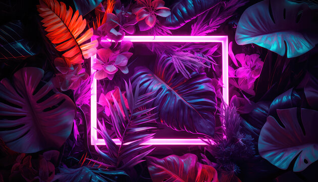 Neon Floral Images – Browse 87,119 Stock Photos, Vectors, and Video