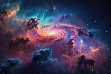 Spectacular Celestial Nebula Cloudscape
