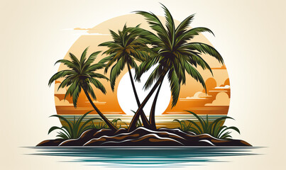 Image of palm trees on a light background.
