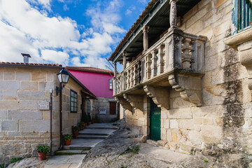 Fototapeta na wymiar Beautiful corner in the fishing village of Combarro, in Pontevedra, Galicia
