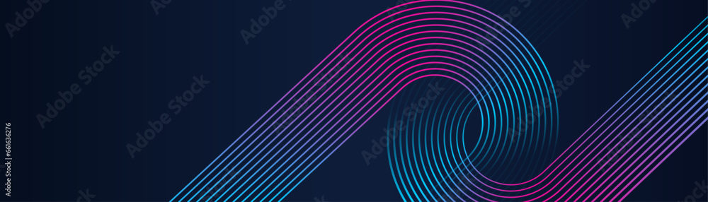Aufkleber abstract futuristic background design with glowing diagonal geometric line pattern spin blue pink li