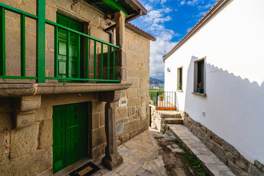 View of the beautiful fishing village of Combarro, in Pontevedra, Galicia