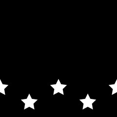 White stars on a color background. Seamless vector pattern.