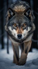 Obraz premium portrait of lone wolf wallpaper
