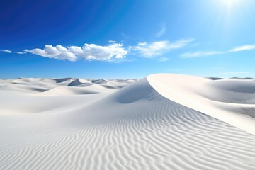 "Desert Dreams: White Sand Dunes and Blue Skies" Generativ Ai,