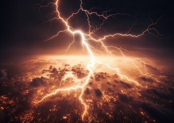 "Splitting the Sky: The Elegance of a Forked Lightning Bolt" Generativ Ai,