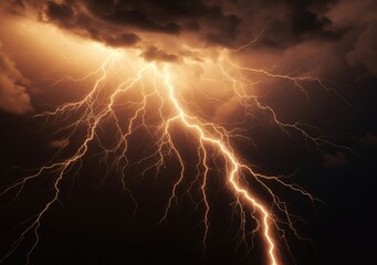 "Nature's Fireworks: A Forked Lightning Bolt in Action" Generativ Ai,