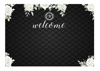 Obraz premium Welcome Abstract geometric Floral Artwork