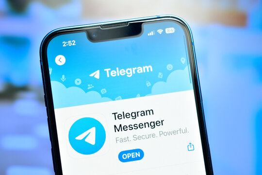 Telegram app on smartphone used to message people