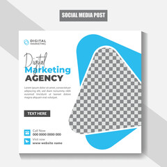 Creative social media post banner and web banner template