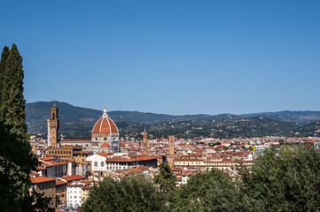 Fototapeta premium View of the Duomo and Florence from the Boboli Gardens 