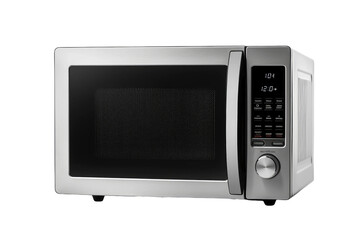 Stainless Steel Microwave Oven on isolated background