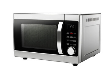 Stainless Steel Microwave Oven on isolated background