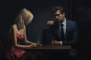 couple in a bar