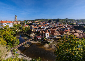 Fototapeta na wymiar Krumau in Tschechien, Cesky Krumlov an der Moldau