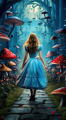 Alice in Wonderland in a Mushroom Kingdom