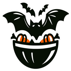 Halloween Bowl Filled with Candy