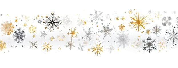 a snowflakes design on a white background Generative AI