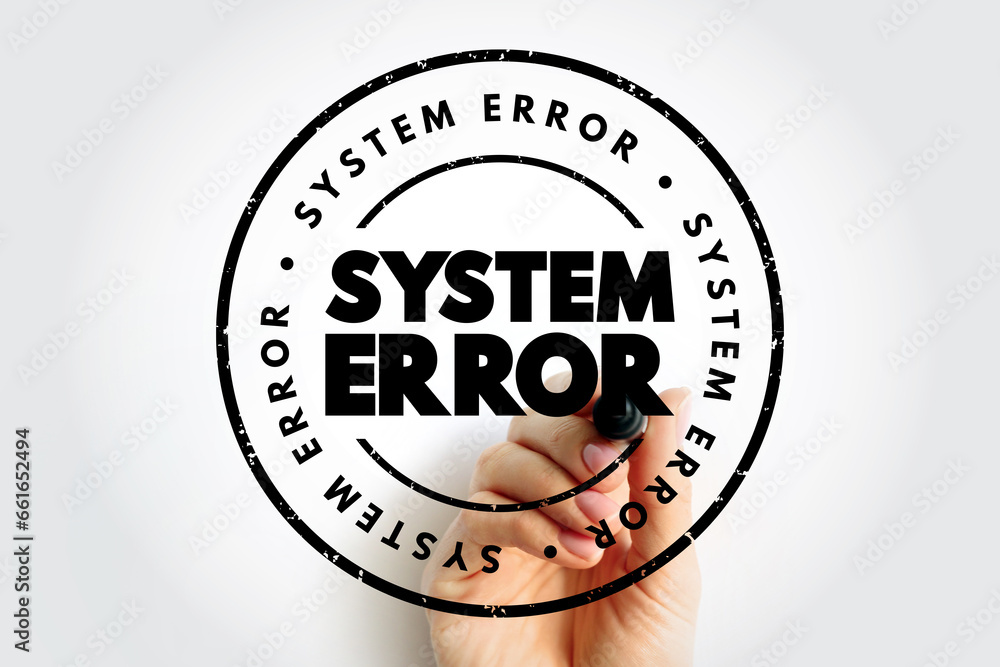 Poster system error text stamp, concept background