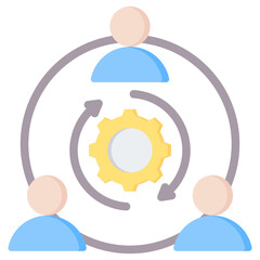 Teamwork Flat Icon