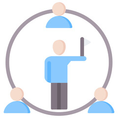 Team Leader Flat Icon