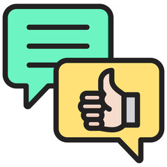 Feedback Outline Color Icon