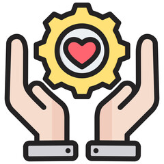 Dedication Outline Color Icon