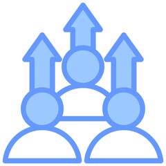 Growth Blue Icon