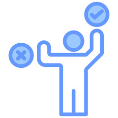 Decisiveness Blue Icon