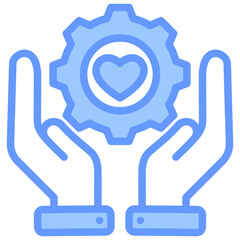 Dedication Blue Icon