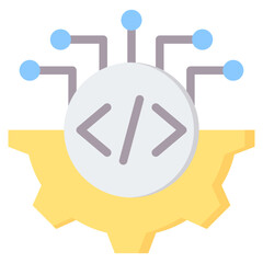 Integration Code Flat Icon