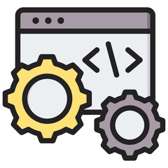 Optimization Outline Color Icon