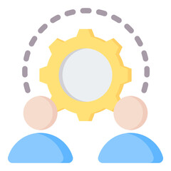 Colleagues Flat Icon