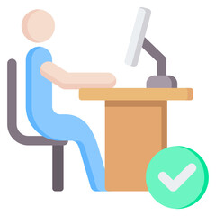 Comfortable Workplace Flat Icon