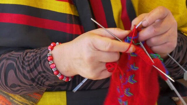 hand-woven, local clothing.