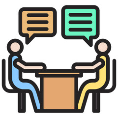 Discussion Outline Color Icon