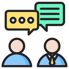 Communication Outline Color Icon