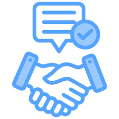 Agreement Blue Icon