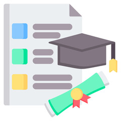 Graduation Requirements Flat Icon