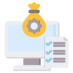 Asset Usage Analytics Flat Icon