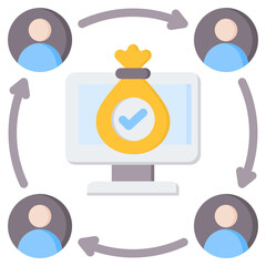 Asset Collaboration Flat Icon
