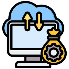 Asset Retrieval Outline Color Icon