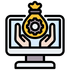 Digital Asset Management Outline Color Icon